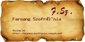 Farsang Szofrónia névjegykártya